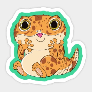 Adorable Kawaii Gecko Cutie! Cookie Bubbly Delight Sticker